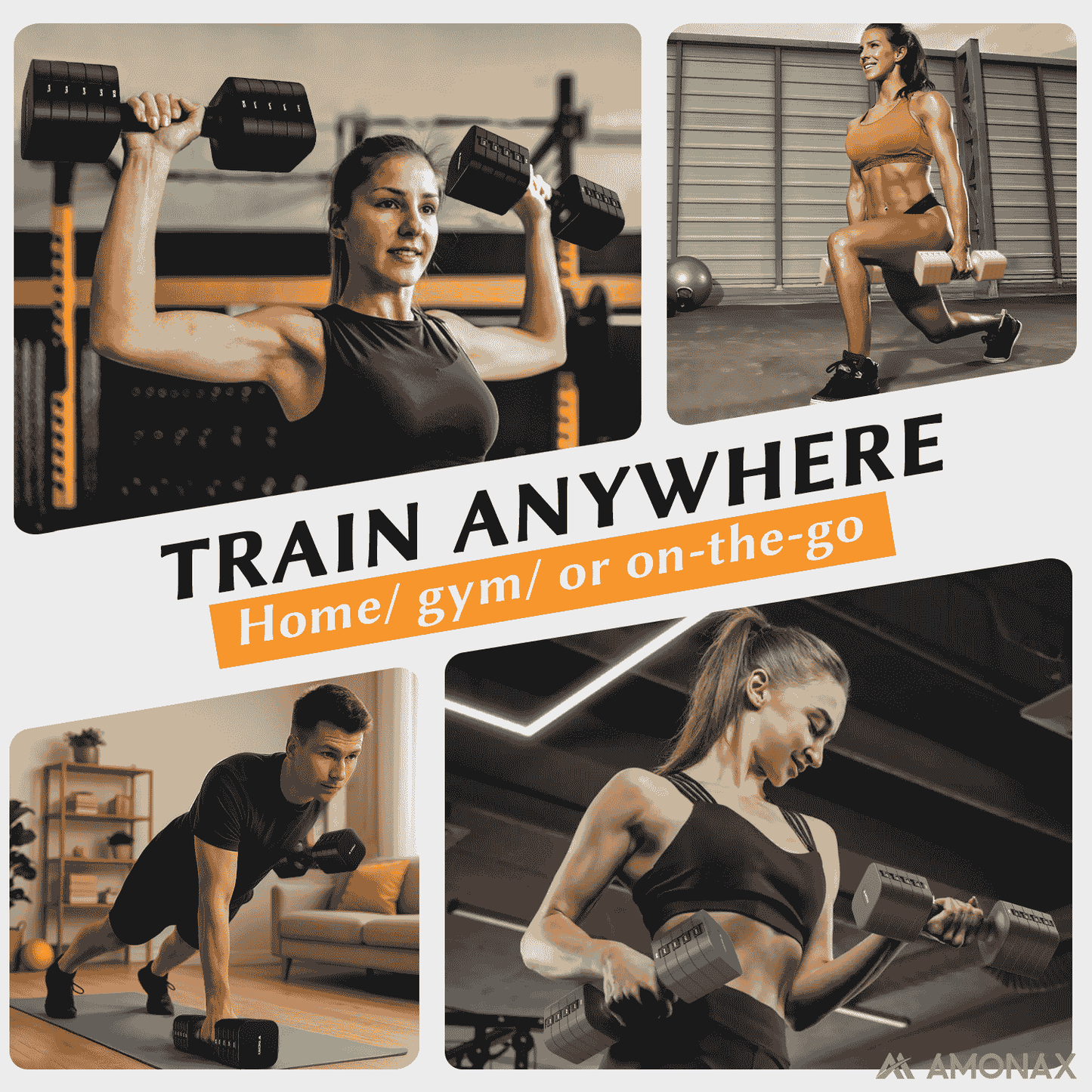 Adjustable Dumbbell Set – 5-in-1 Quick-Release (5kg ×2)