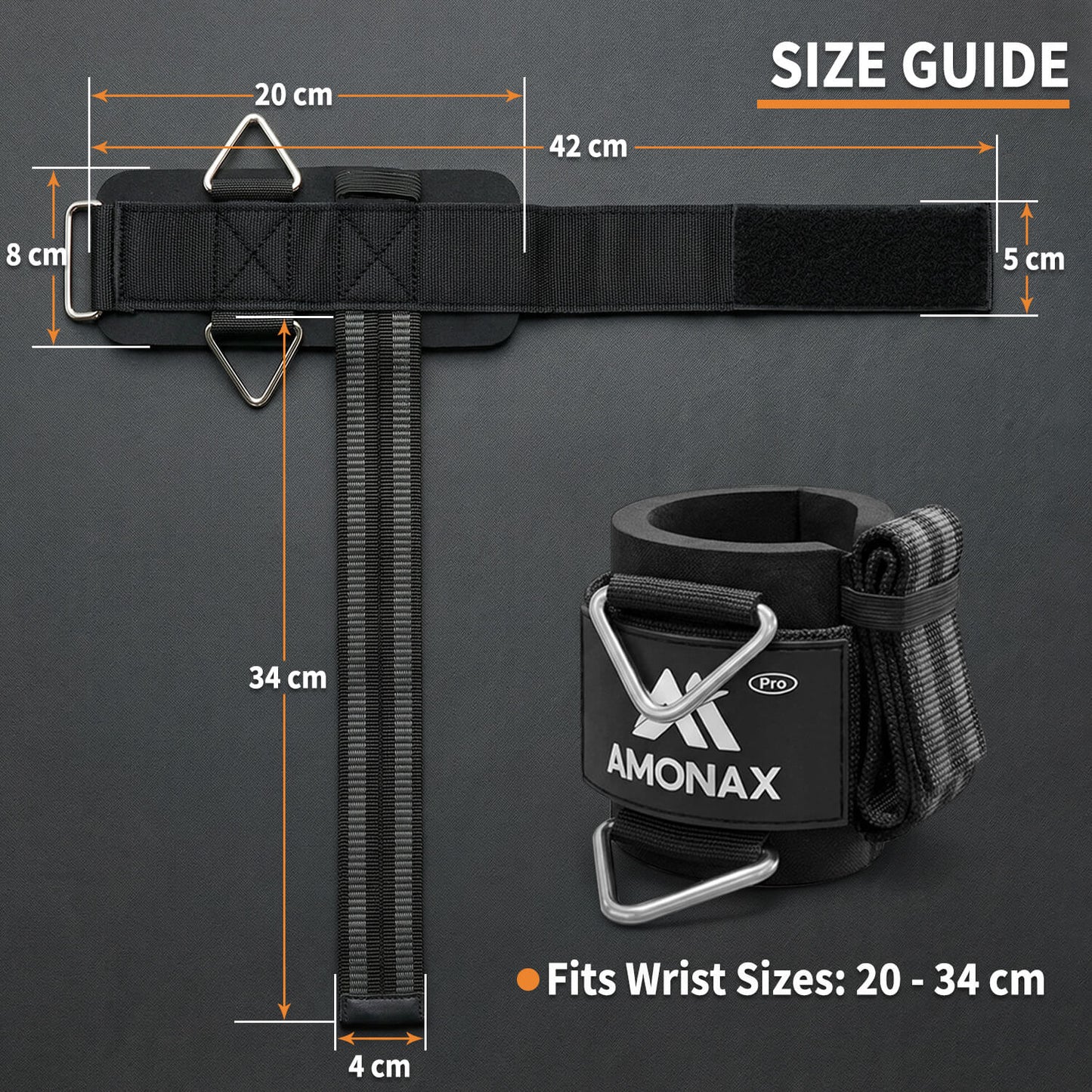 3-in-1 Gym Straps for Lifting, Cable Machines & Leg Workouts