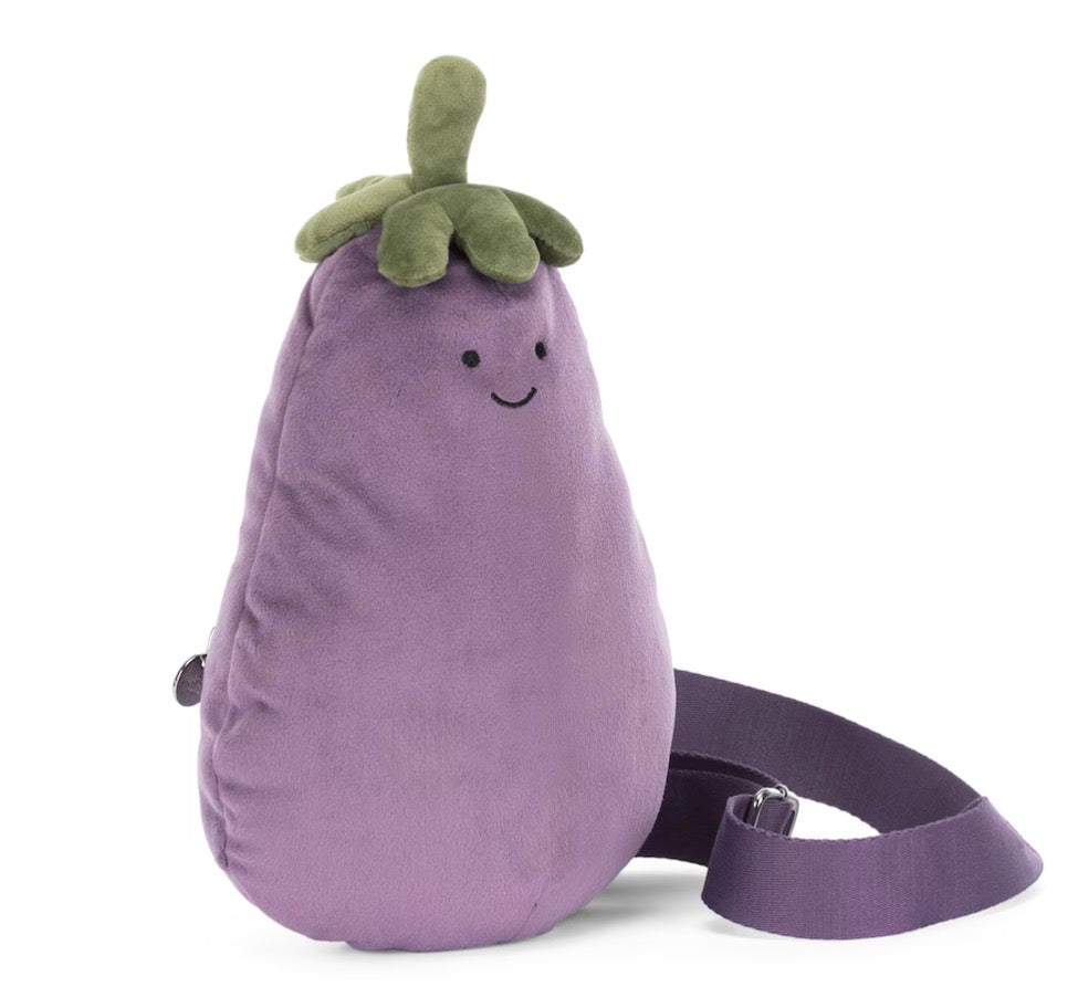 Jellycat Amuseables Aubergine Shoulder - Soft Crossbody Bag
