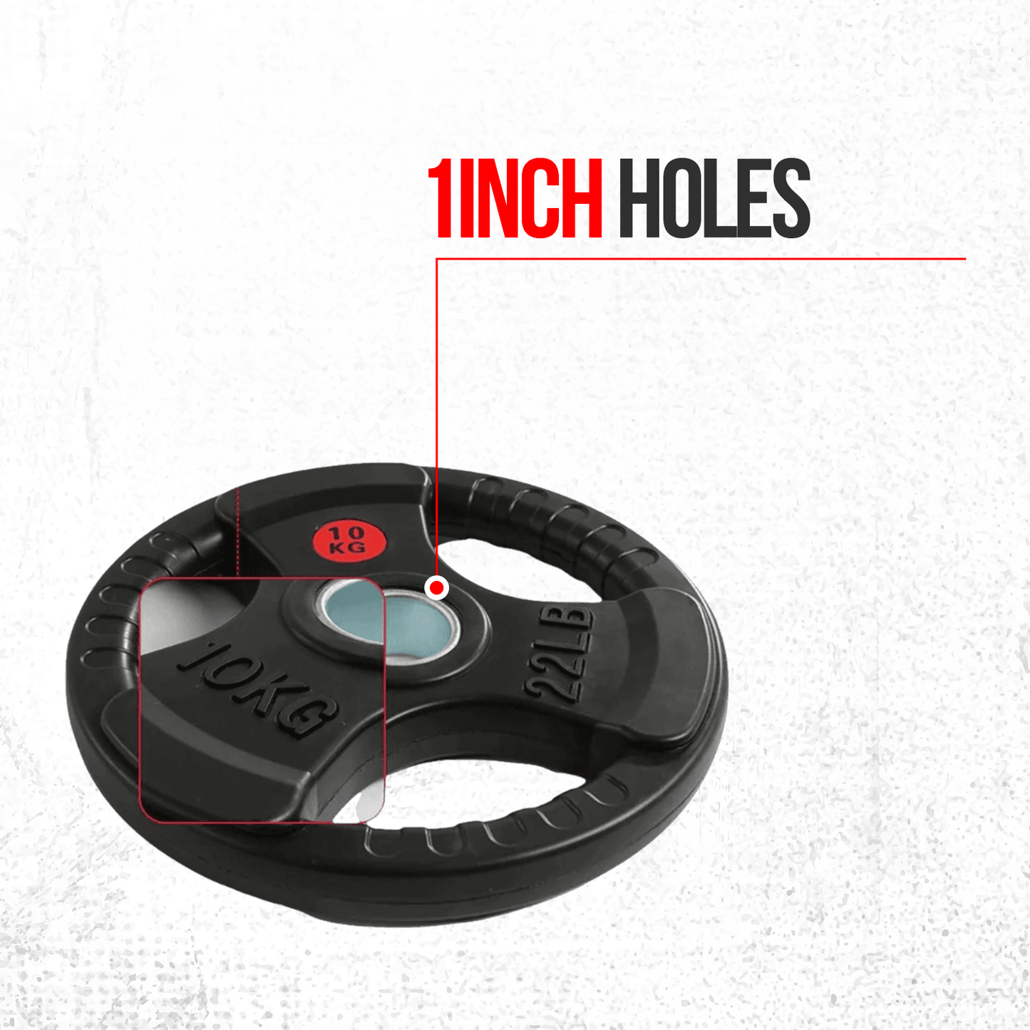 Strongway 1 Inch (1"/25mm) Tri-Grip Weight Plates