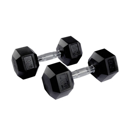 Hex Rubber Dumbbell Pairs (KG)