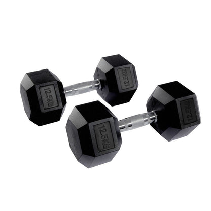 Hex Rubber Dumbbell Pairs (KG)