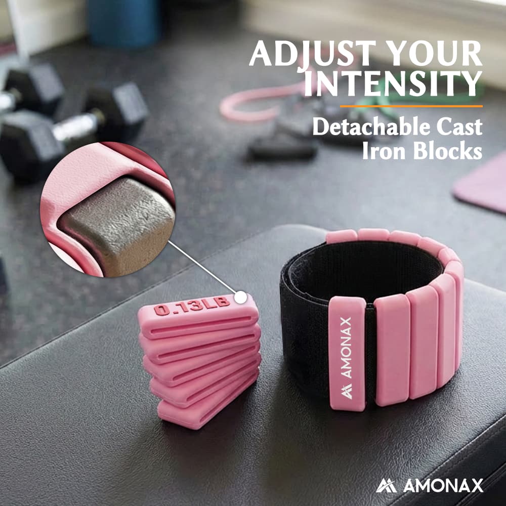 Adjustable Wrist Weights for Yoga, Walking & Home Workout - – 1lb/2lb Pair