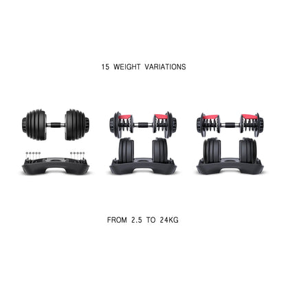 ProudCats 24kg Adjustable Dumbbell Pair