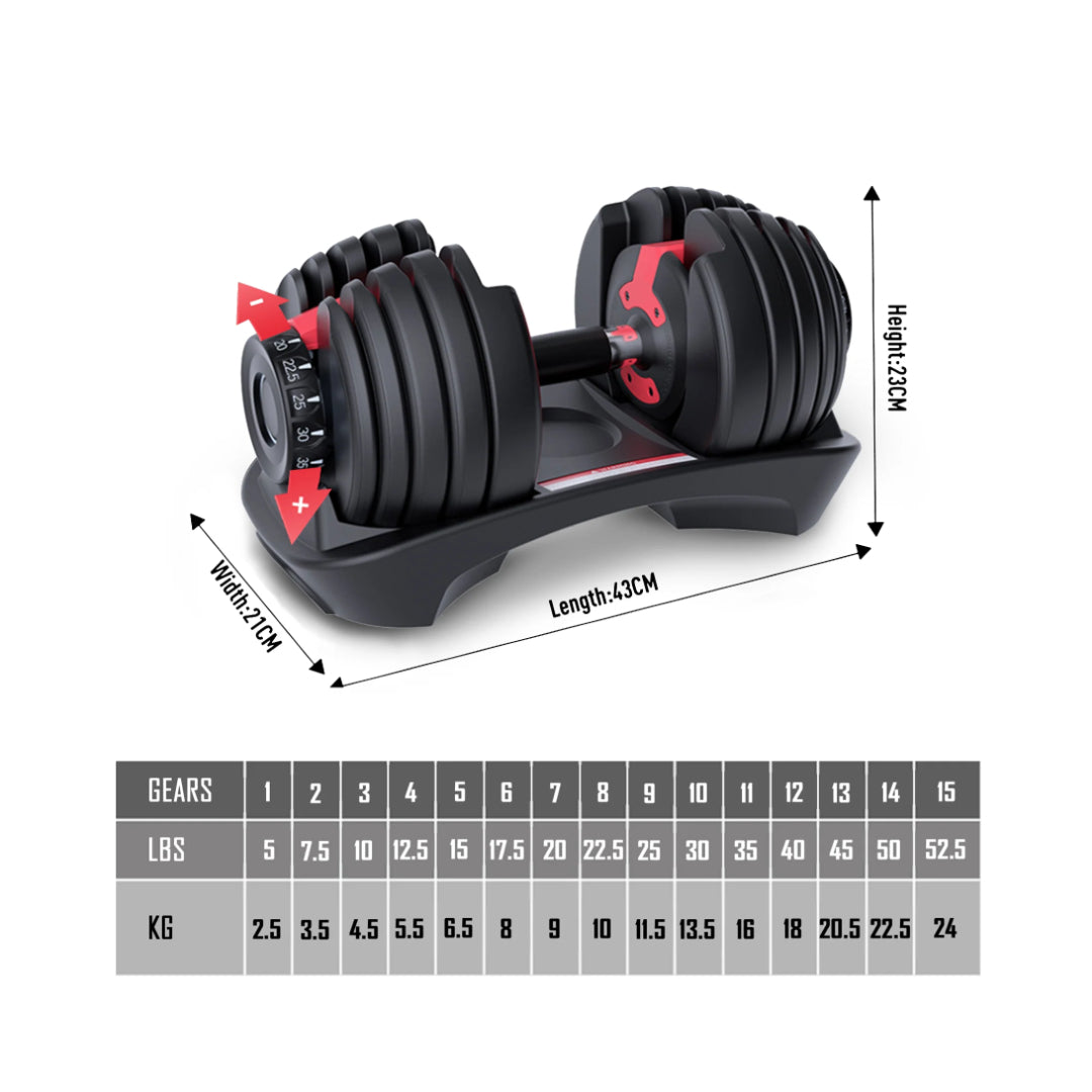 ProudCats 24kg Adjustable Dumbbell Pair