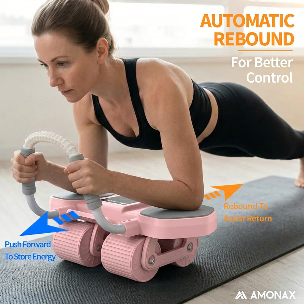 Automatic Rebound Ab Wheel Roller for Core Training