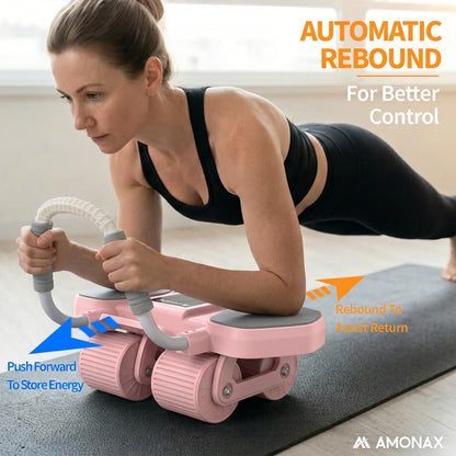 Automatic Rebound Ab Wheel Roller for Core Training