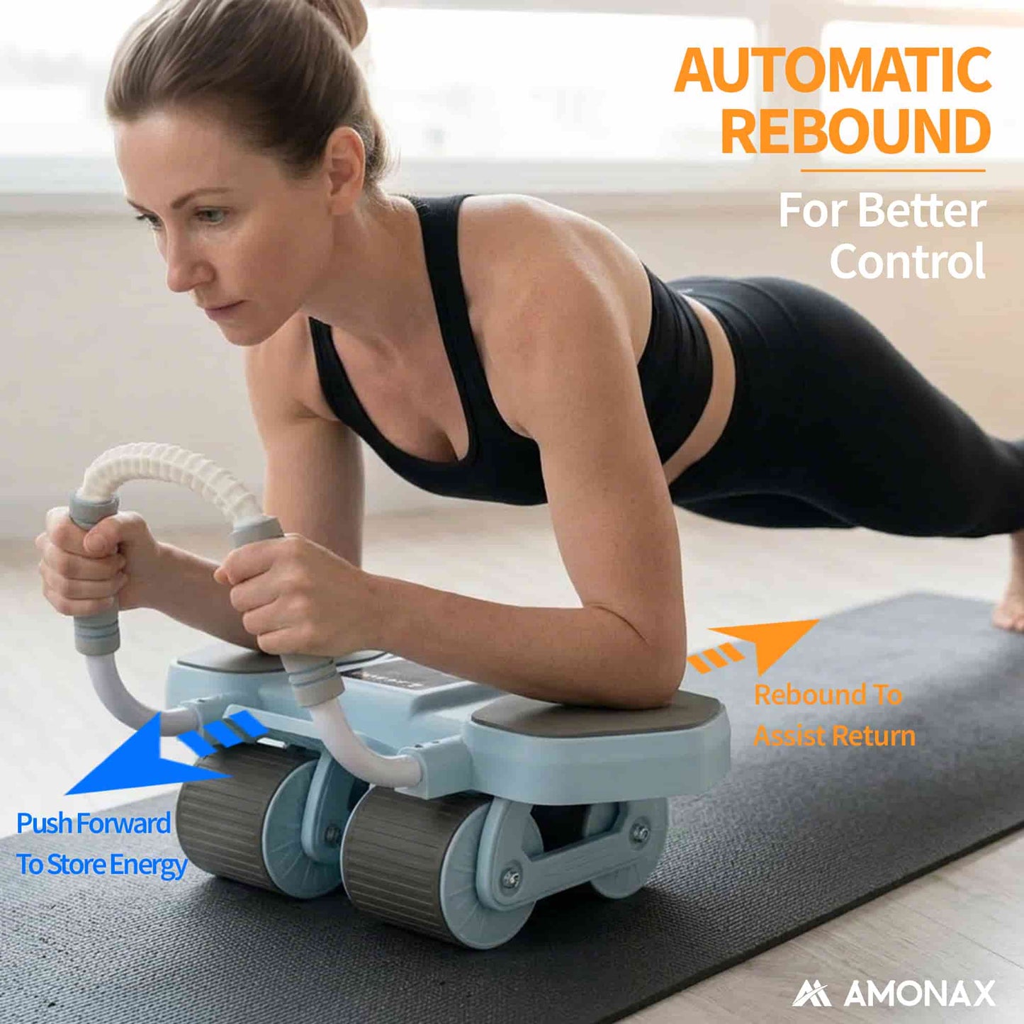Automatic Rebound Ab Wheel Roller for Core Training
