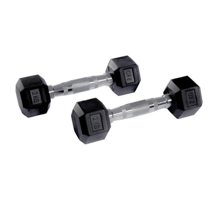 Hex Rubber Dumbbell Pairs (KG)
