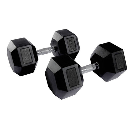 Hex Rubber Dumbbell Pairs (KG)