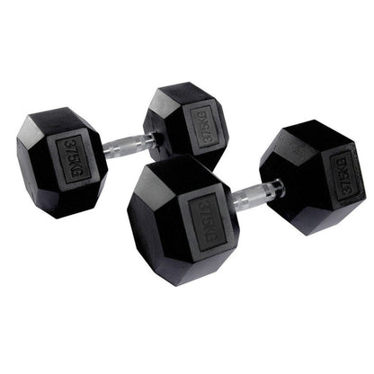 Hex Rubber Dumbbell Pairs (KG)