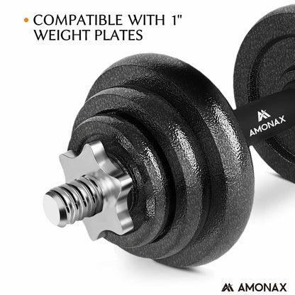 Dumbbell Handles for 1 inch Weight Plates - 35cm
