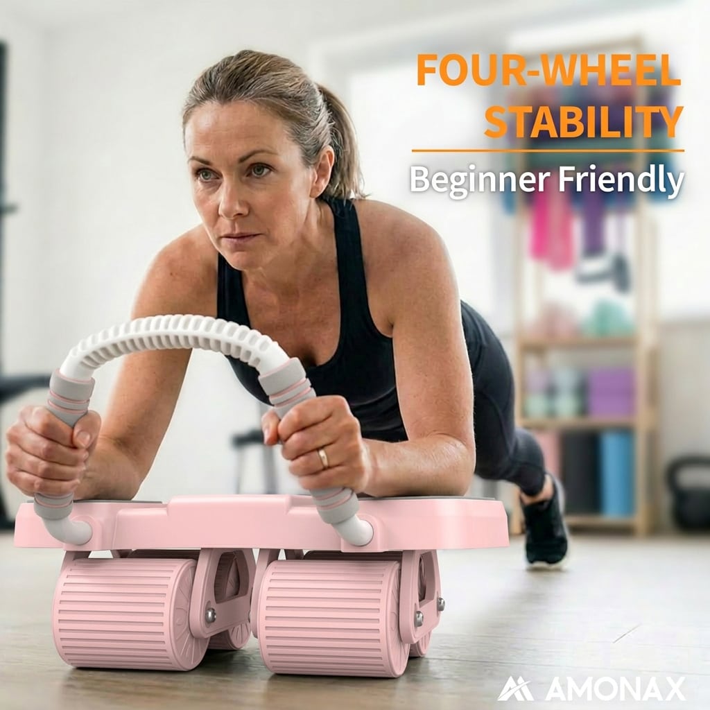 Automatic Rebound Ab Wheel Roller for Core Training