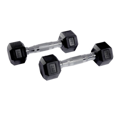 Hex Rubber Dumbbell Pairs (KG)