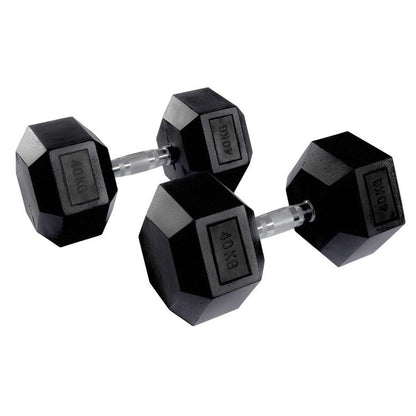Hex Rubber Dumbbell Pairs (KG)