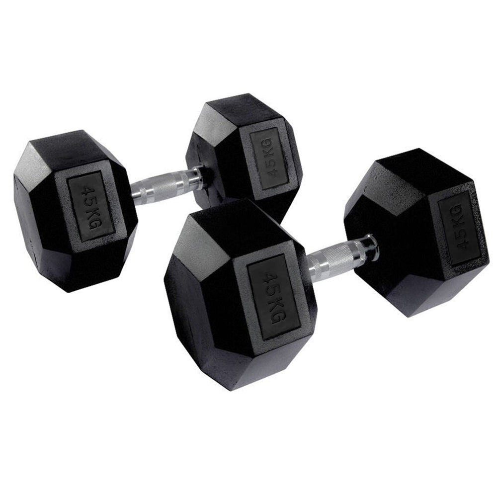 Hex Rubber Dumbbell Pairs (KG)