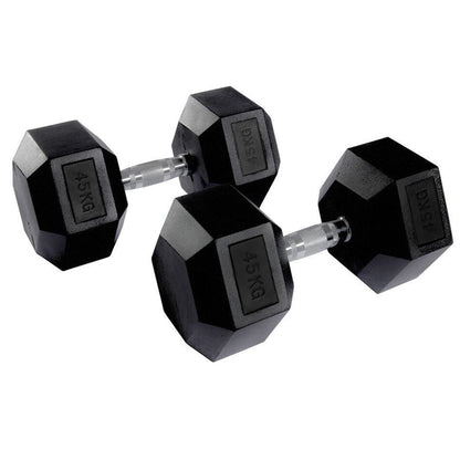Hex Rubber Dumbbell Pairs (KG)