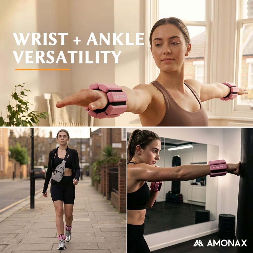Adjustable Wrist Weights for Yoga, Walking & Home Workout - – 1lb/2lb Pair