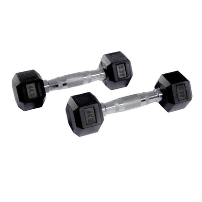 Hex Rubber Dumbbell Pairs (KG)