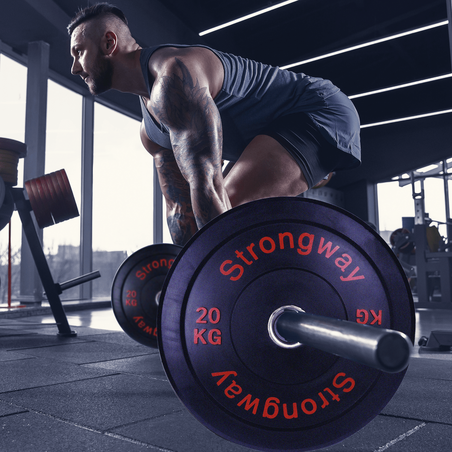 50KG/ 70KG/ 100KG/ 120KG/ 150KG Olympic Bumper Weight Plates Set