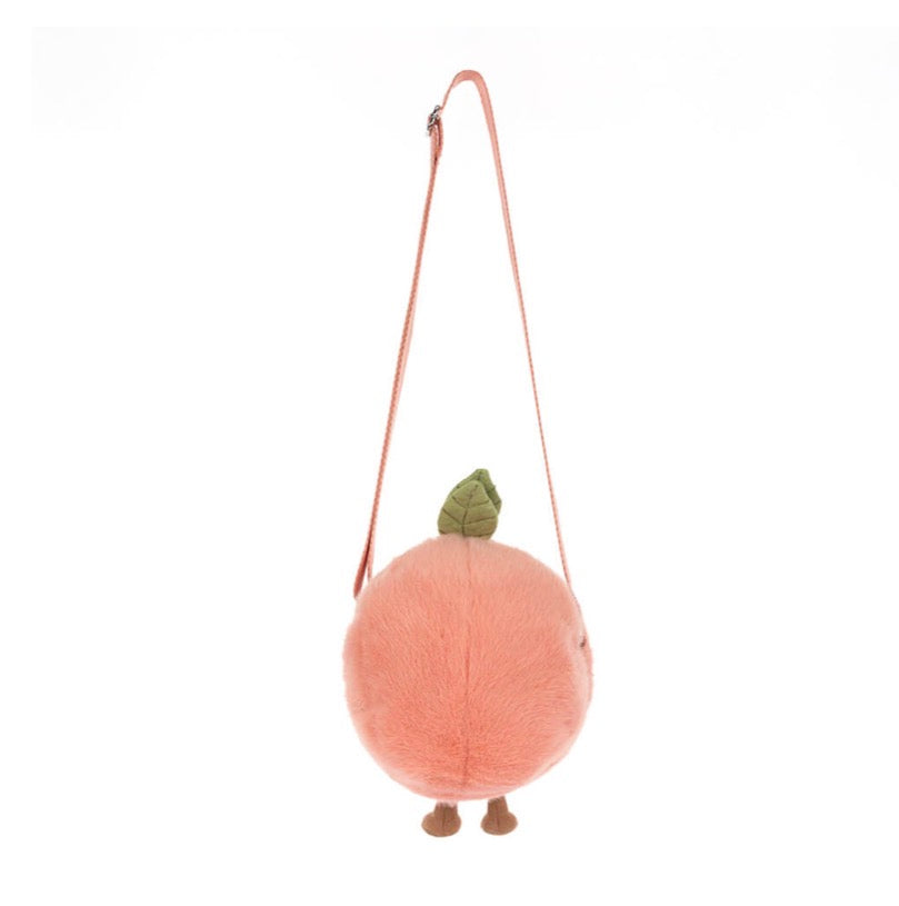 Jellycat Amuseables Peach Shoulder Bag – Plush Crossbody Bag