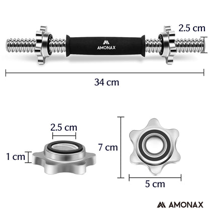 Dumbbell Handles for 1 inch Weight Plates - 35cm