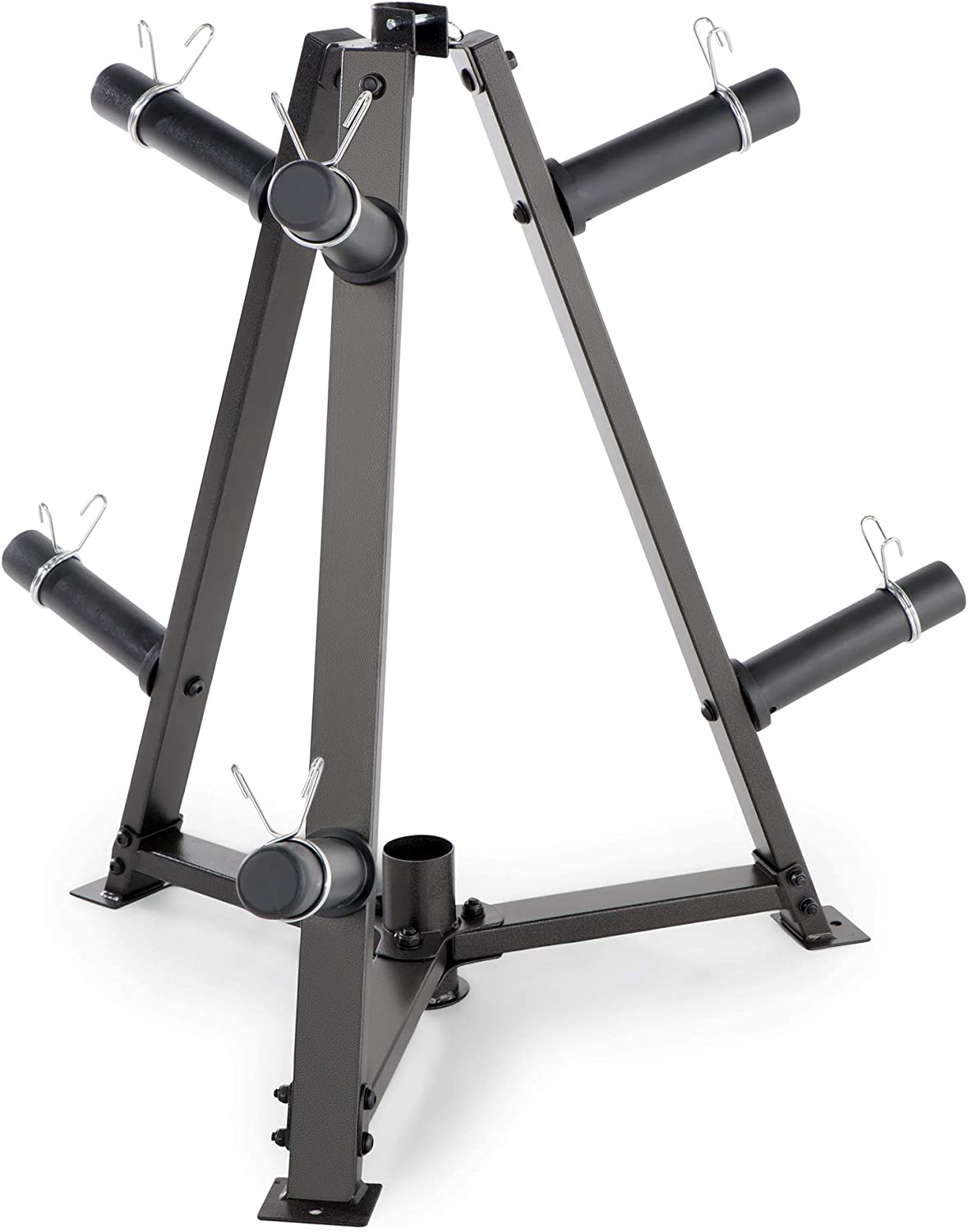6-Peg Weight Plate Tree and Vertical Bar Holder Storage Rack