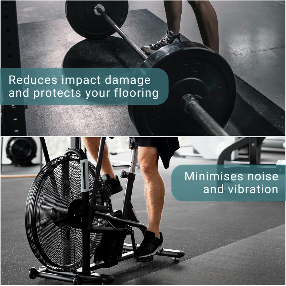 15mm - Rubber Gym Flooring Mats 1m2