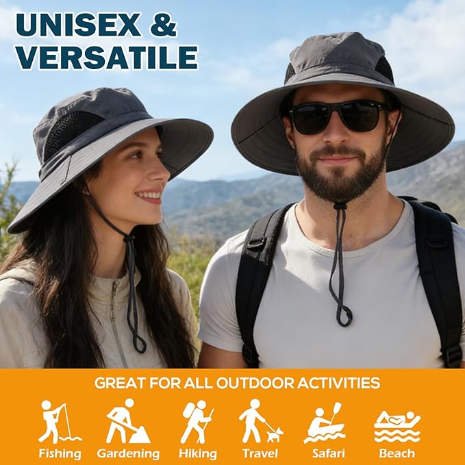 Wide Brim UPF 50+ Waterproof Packable Sun Hat