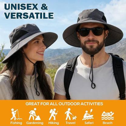 Wide Brim UPF 50+ Waterproof Packable Sun Hat