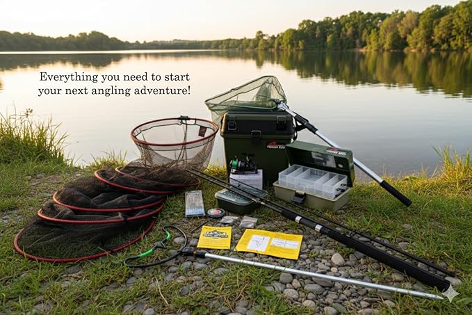 Complete Beginner Coarse Fishing Kit with 10ft Rod & Reel