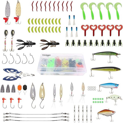 Vicloon 120PCS Fishing Lures Kit