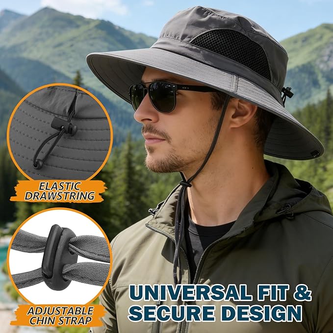 Wide Brim UPF 50+ Waterproof Packable Sun Hat