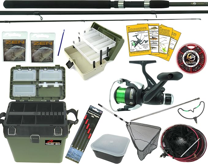 Complete Beginner Coarse Fishing Kit with 10ft Rod & Reel