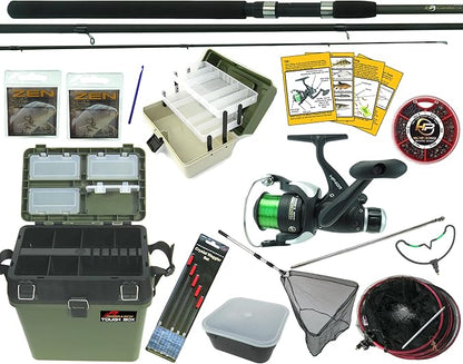 Complete Beginner Coarse Fishing Kit with 10ft Rod & Reel
