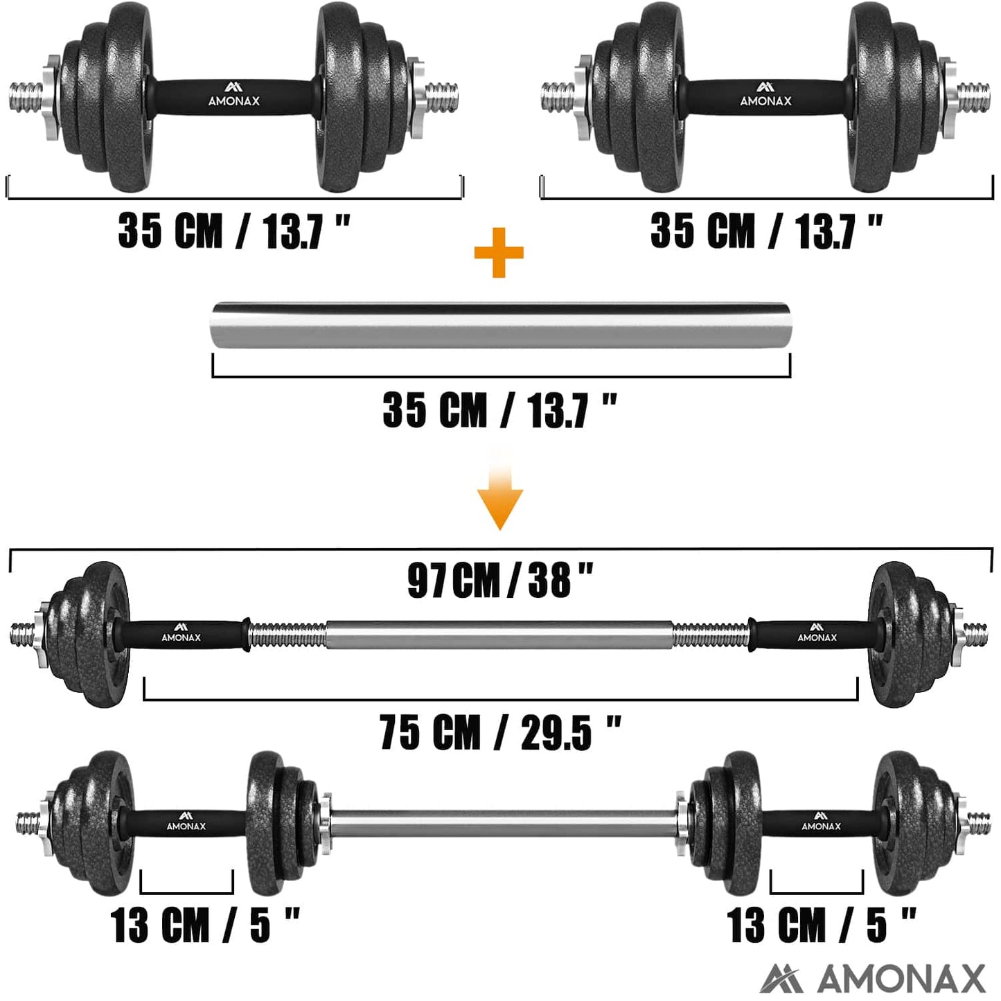 Cast Iron Adjustable Dumbbell Set for Home Gym (15–50kg)