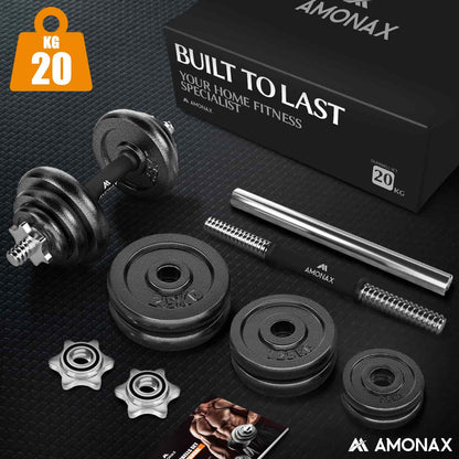 Cast Iron Adjustable Dumbbell Set for Home Gym (15–50kg)