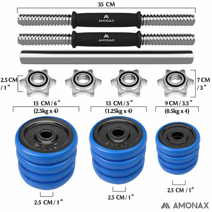 Cast Iron Adjustable Dumbbell Set for Home Gym (15–50kg)