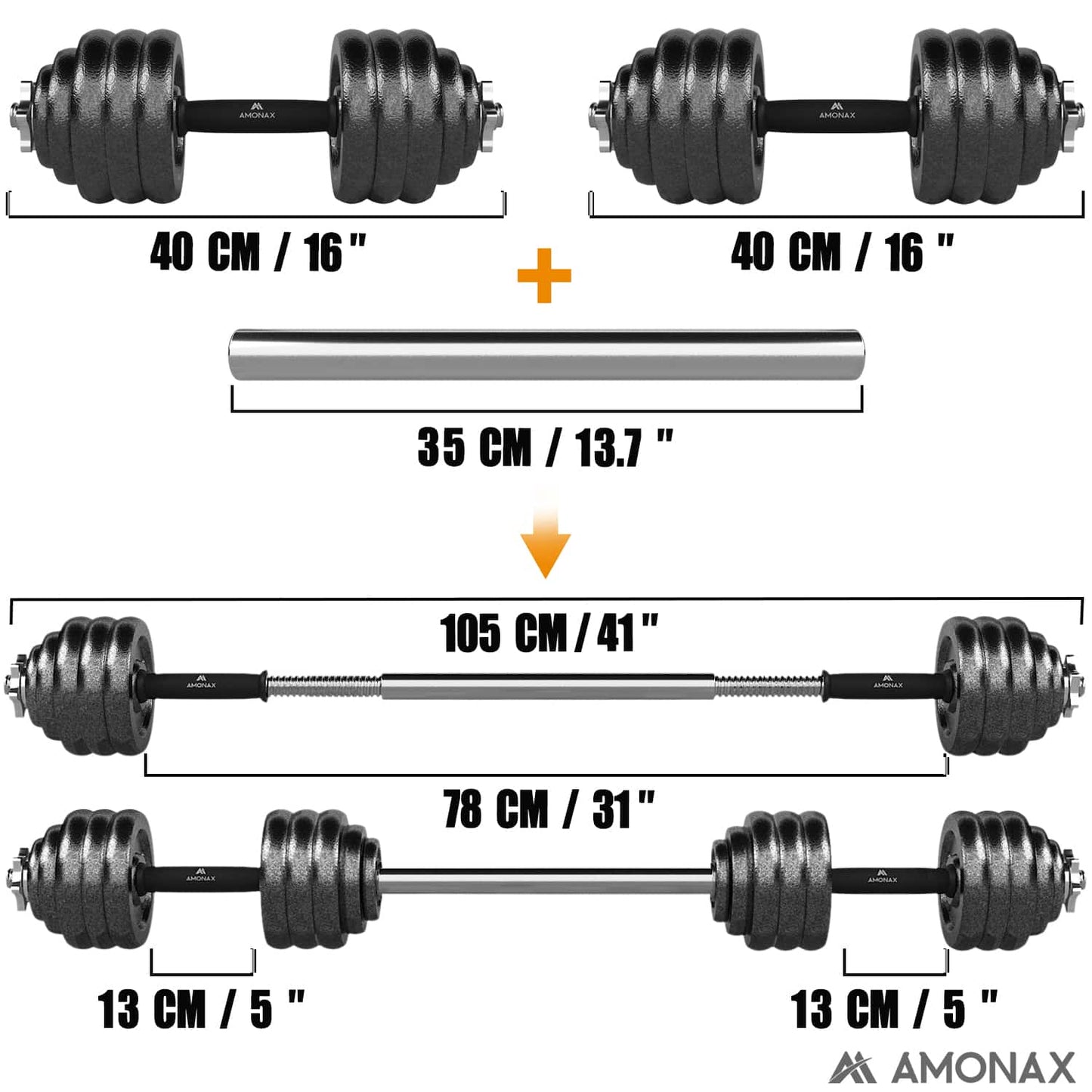 Cast Iron Adjustable Dumbbell Set for Home Gym (15–50kg)