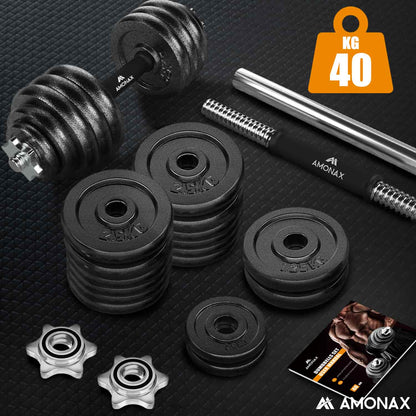 Cast Iron Adjustable Dumbbell Set for Home Gym (15–50kg)