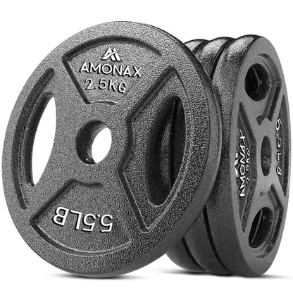 Cast Iron Standard Weight Plates – 1 Inch Set