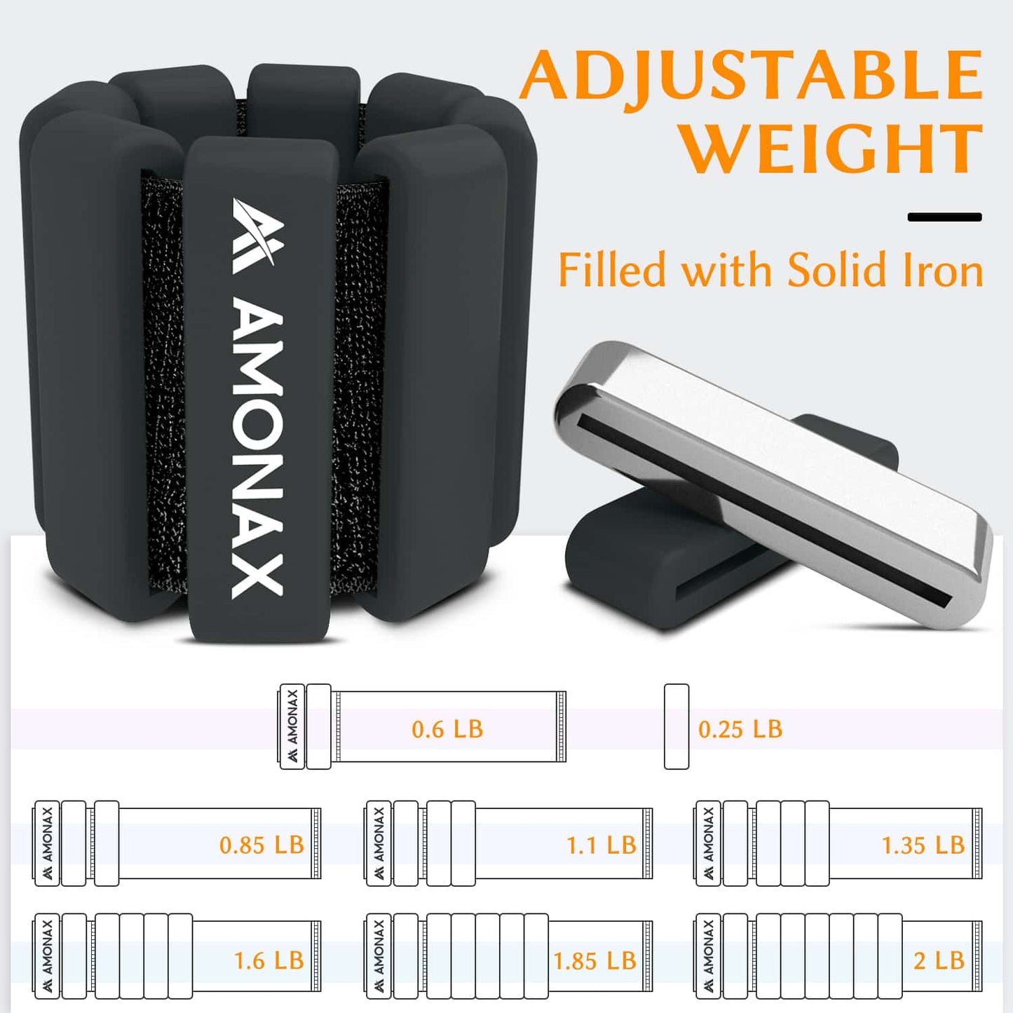 Adjustable Wrist Weights for Yoga, Walking & Home Workout - – 1lb/2lb Pair