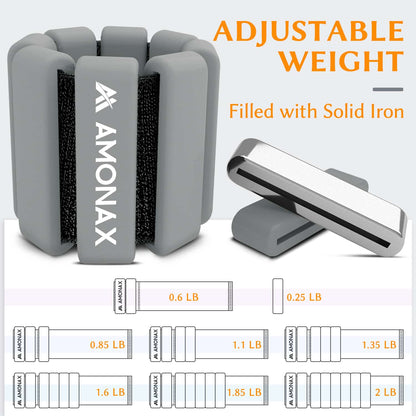 Adjustable Wrist Weights for Yoga, Walking & Home Workout - – 1lb/2lb Pair