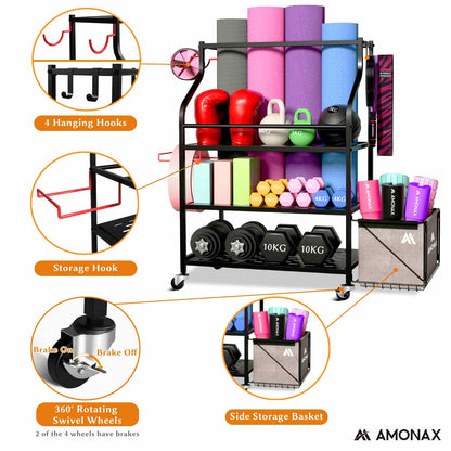 Home Gym Storage Rack – Multi-Tier Equipment Organizer