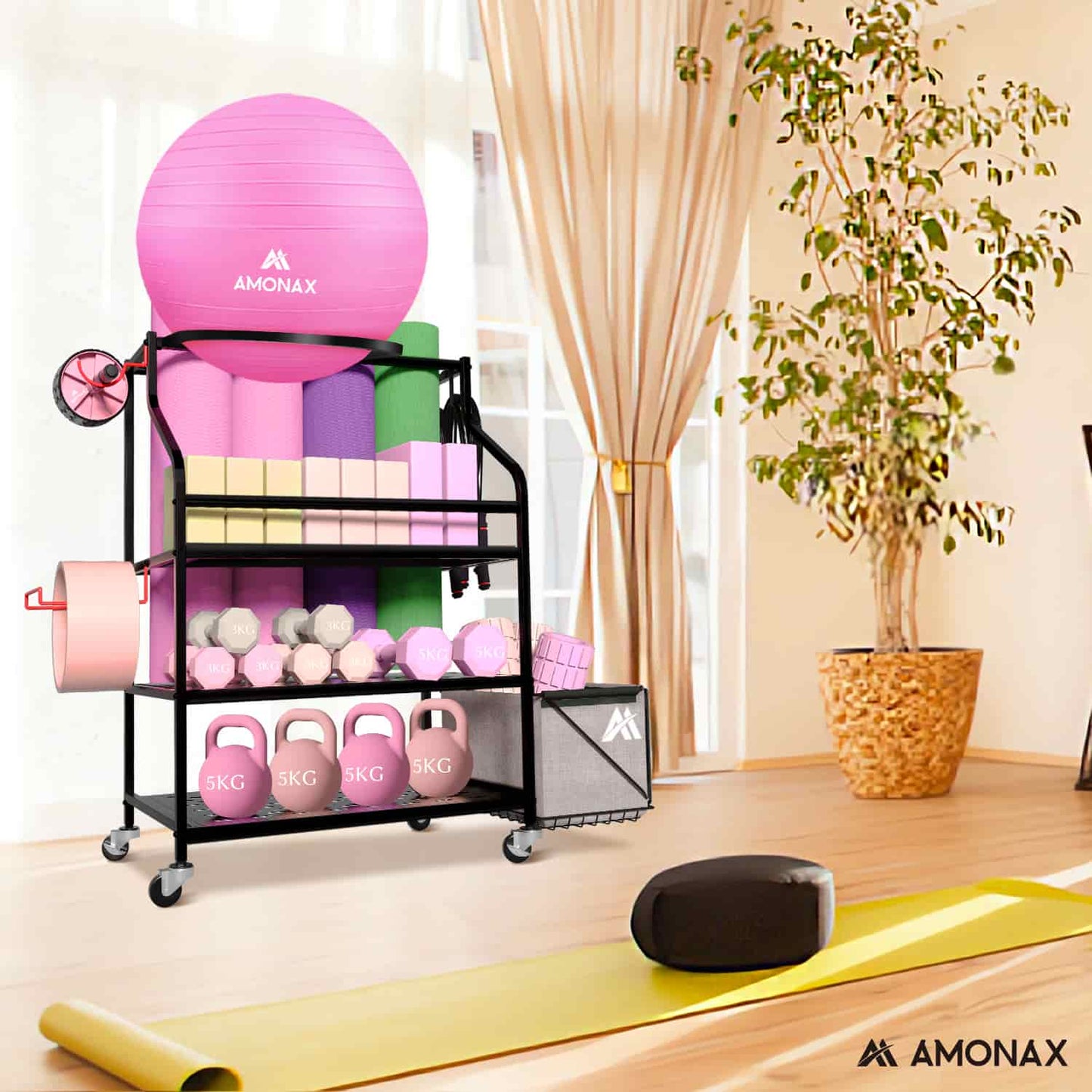 Home Gym Storage Rack – Multi-Tier Equipment Organizer