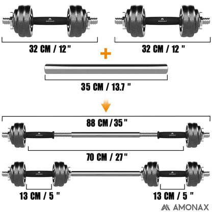 Cast Iron Adjustable Dumbbell Set for Home Gym (15–50kg)