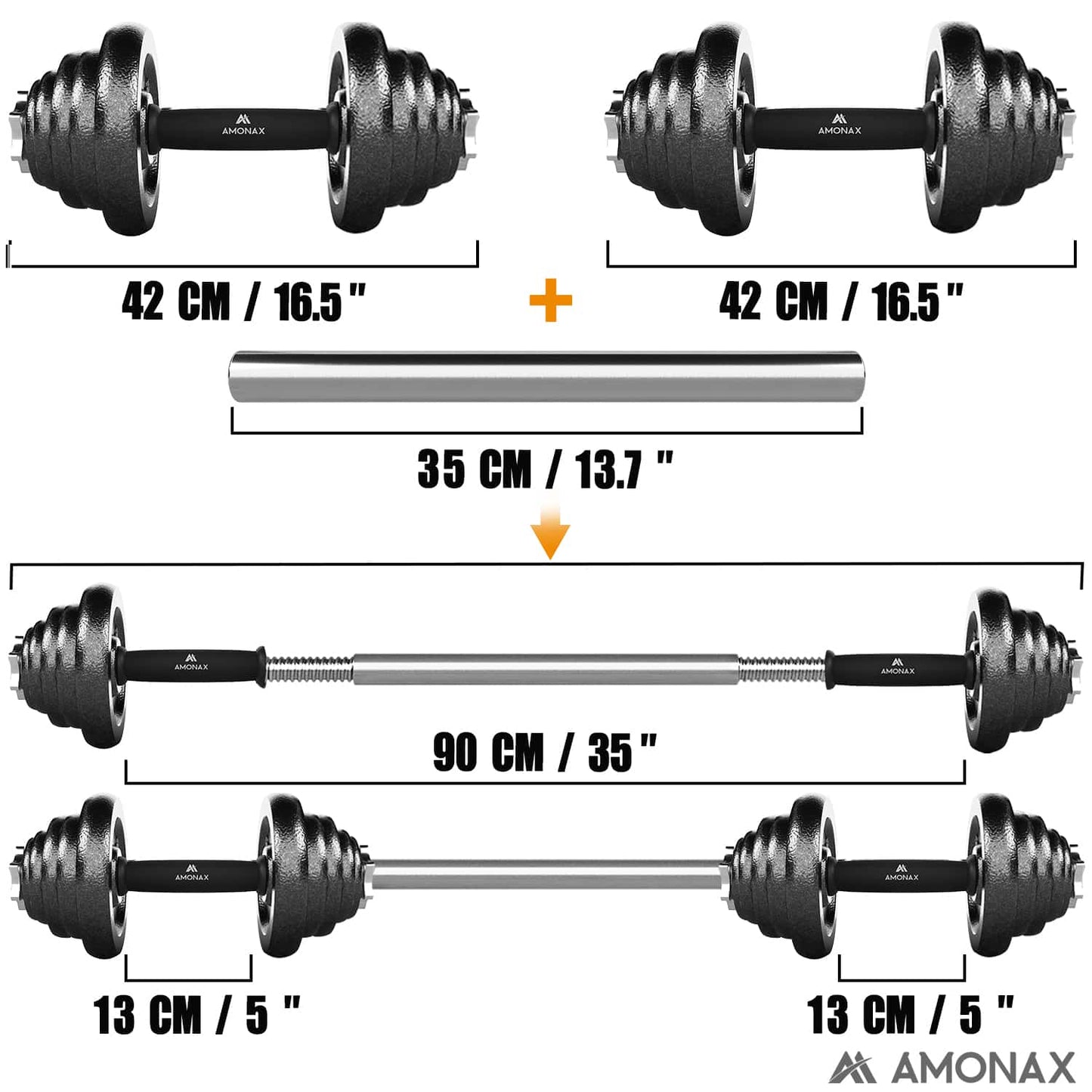 Cast Iron Adjustable Dumbbell Set for Home Gym (15–50kg)