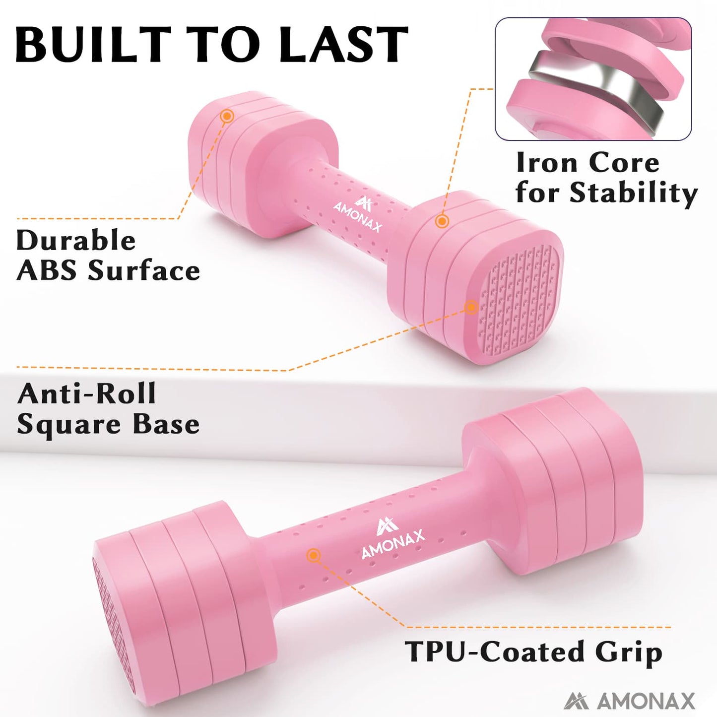 Adjustable Dumbbell Set – 4-in-1 Quick-Release (2.3kg ×2)
