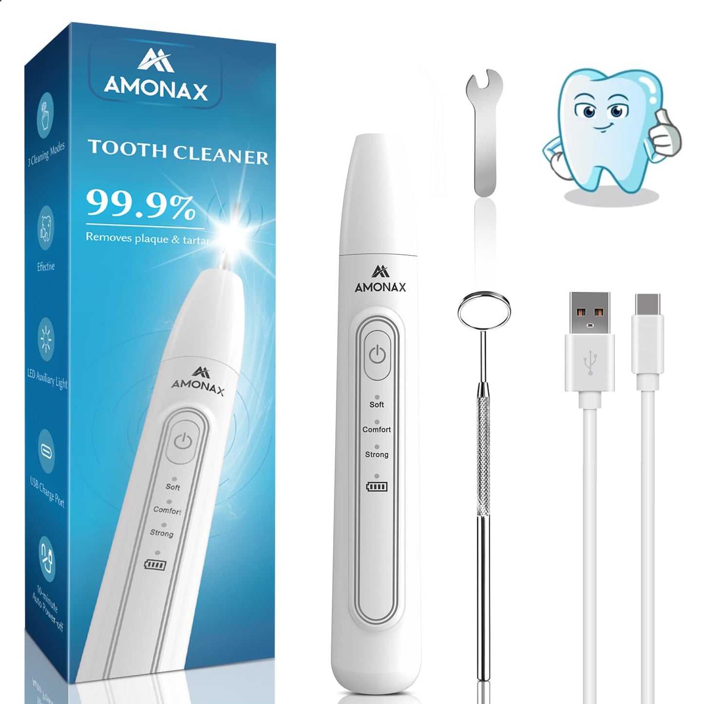Ultrasonic Plaque Remover – Dental Cleaning Tool for Teeth & Retainers at Home