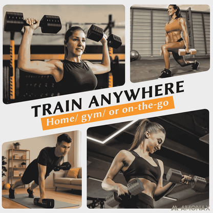 Adjustable Dumbbell Set – 5-in-1 Quick-Release (5kg ×2)